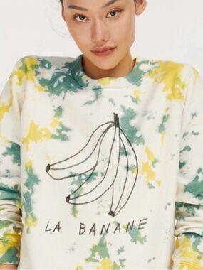 Clare V Tie Dye La Banane Sweatshirt  NWT